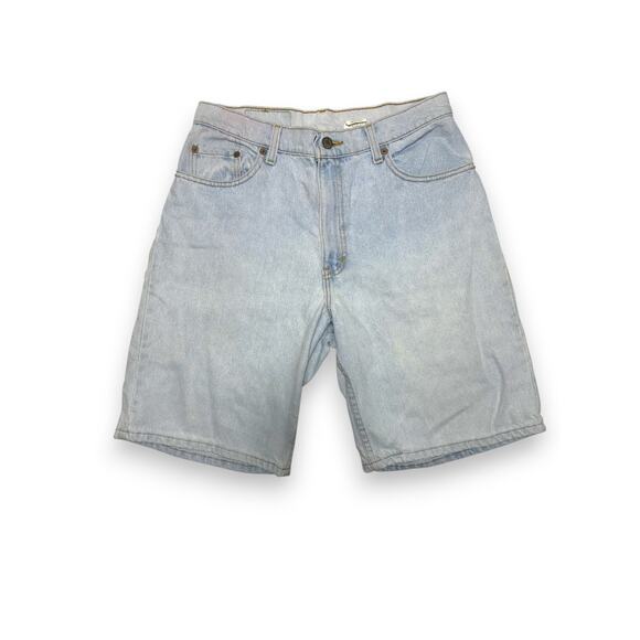 Vintage Levi 550 High Rise Denim Shorts Light Wash Size 11 - Picture 2 of 10